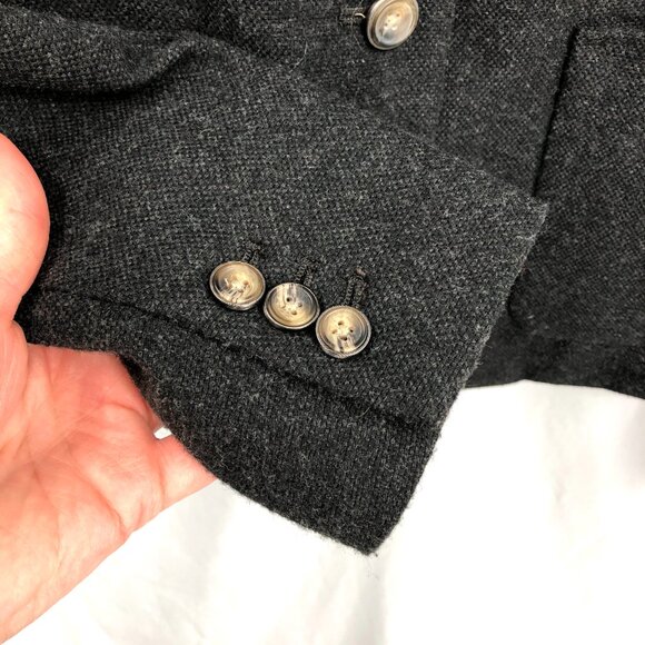 Gap The Academy Blazer preppy academia suit jacket acrylic blend gray 10 womens - Picture 8 of 9